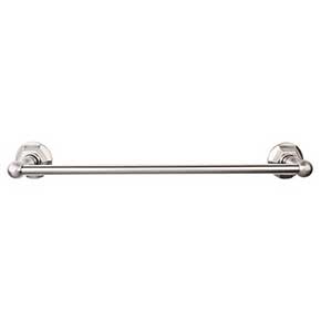 Top Knobs [ED6BSNB] Die Cast Zinc Single Towel Bar - Edwardian Hex Series - Brushed Satin Nickel Finish - 18" C/C - 20 1/2" L