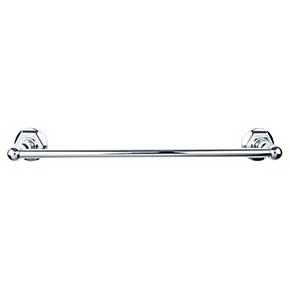 Top Knobs [ED6PCB] Die Cast Zinc Single Towel Bar - Edwardian Hex Series - Polished Chrome Finish - 18" C/C - 20 1/2" L
