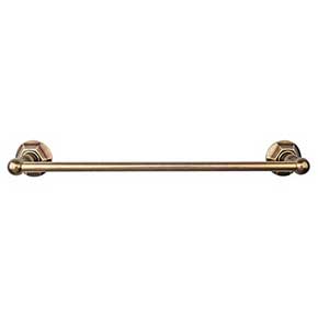 Top Knobs [ED8GBZB] Die Cast Zinc Single Towel Bar - Edwardian Hex Series - German Bronze Finish - 24" C/C - 26 1/2" L