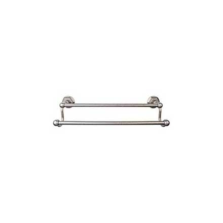 Top Knobs [ED9APB] Die Cast Zinc Double Towel Bar - Edwardian Hex Series - Antique Pewter Finish - 24" C/C - 26 1/2" L