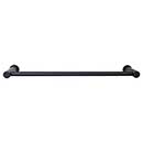 Top Knobs [HOP6BLK] Die Cast Zinc Single Towel Bar - Hopewell Series - Flat Black Finish - 18" C/C - 19 1/2" L