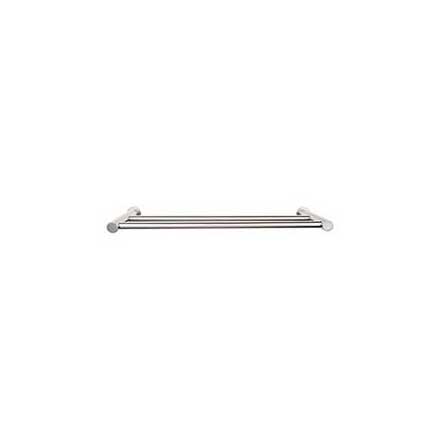 Top Knobs [HOP7BSN] Die Cast Zinc Double Towel Bar - Hopewell Series - Brushed Satin Nickel Finish - 18" C/C - 19 1/2" L