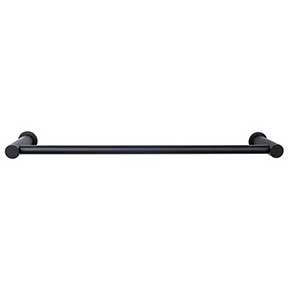 Top Knobs [HOP8BLK] Die Cast Zinc Single Towel Bar - Hopewell Series - Flat Black Finish - 24" C/C - 25 1/2" L