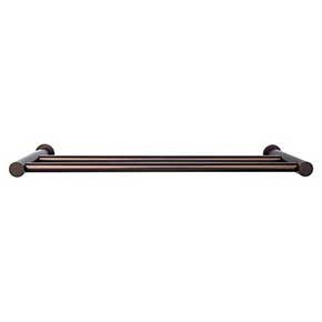 Top Knobs [HOP9ORB] Die Cast Zinc Double Towel Bar - Hopewell Series - Oil Rubbed Bronze Finish - 24" C/C - 25 1/2" L