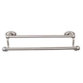 Top Knobs [ED11APC] Die Cast Zinc Double Towel Bar - Edwardian Oval Series - Antique Pewter Finish - 30" C/C - 32 1/2" L