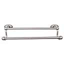 Top Knobs [ED11APC] Die Cast Zinc Double Towel Bar - Edwardian Oval Series - Antique Pewter Finish - 30&quot; C/C - 32 1/2&quot; L