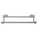 Top Knobs [ED11BSNC] Die Cast Zinc Double Towel Bar - Edwardian Oval Series - Brushed Satin Nickel Finish - 30" C/C - 32 1/2" L