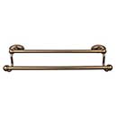 Top Knobs [ED11GBZC] Die Cast Zinc Double Towel Bar - Edwardian Oval Series - German Bronze Finish - 30" C/C - 32 1/2" L