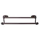 Top Knobs [ED11ORBC] Die Cast Zinc Double Towel Bar - Edwardian Oval Series - Oil Rubbed Bronze Finish - 30" C/C - 32 1/2" L