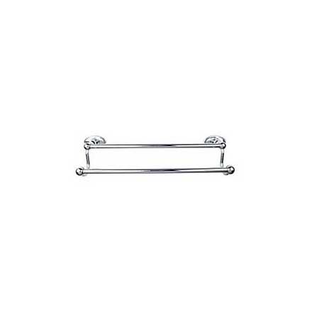 Top Knobs [ED11PCC] Die Cast Zinc Double Towel Bar - Edwardian Oval Series - Polished Chrome Finish - 30&quot; C/C - 32 1/2&quot; L