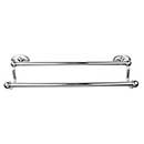 Top Knobs [ED11PCC] Die Cast Zinc Double Towel Bar - Edwardian Oval Series - Polished Chrome Finish - 30&quot; C/C - 32 1/2&quot; L