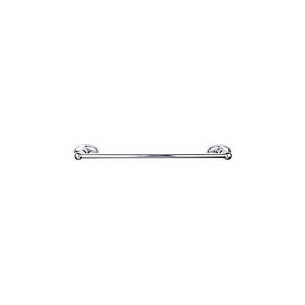 Top Knobs [ED6PCC] Die Cast Zinc Single Towel Bar - Edwardian Oval Series - Polished Chrome Finish - 18&quot; C/C - 20 1/2&quot; L