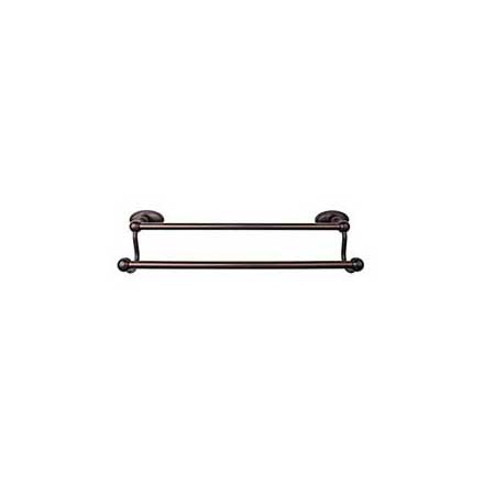 Top Knobs [ED7ORBC] Die Cast Zinc Double Towel Bar - Edwardian Oval Series - Oil Rubbed Bronze Finish - 18" C/C - 20 1/2" L