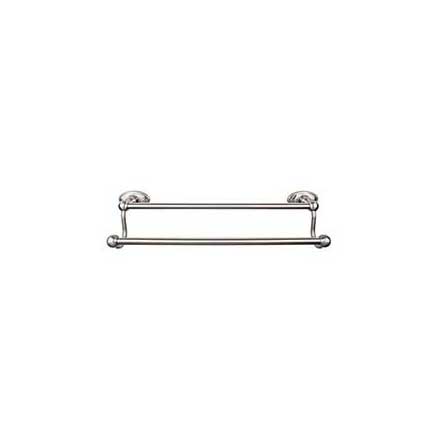 Top Knobs [ED9BSNC] Die Cast Zinc Double Towel Bar - Edwardian Oval Series - Brushed Satin Nickel Finish - 24" C/C - 26 1/2" L