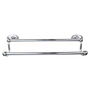 Top Knobs [ED9PCC] Die Cast Zinc Double Towel Bar - Edwardian Oval Series - Polished Chrome Finish - 24" C/C - 26 1/2" L