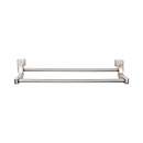 Top Knobs [AQ11BSN] Die Cast Zinc Double Towel Bar - Aqua Series - Brushed Satin Nickel Finish - 30" C/C - 31 1/4" L