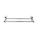 Top Knobs [AQ11PN] Die Cast Zinc Double Towel Bar - Aqua Series - Polished Nickel Finish - 30&quot; C/C - 31 1/4&quot; L