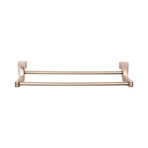 Top Knobs [AQ7BB] Die Cast Zinc Double Towel Bar - Aqua Series - Brushed Bronze Finish - 18" C/C - 19 1/4" L