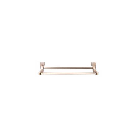 Top Knobs [AQ7BB] Die Cast Zinc Double Towel Bar - Aqua Series - Brushed Bronze Finish - 18&quot; C/C - 19 1/4&quot; L