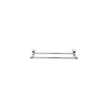 Top Knobs [AQ7PC] Die Cast Zinc Double Towel Bar - Aqua Series - Polished Chrome Finish - 18&quot; C/C - 19 1/4&quot; L