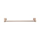 Top Knobs [AQ8BB] Die Cast Zinc Single Towel Bar - Aqua Series - Brushed Bronze Finish - 24" C/C - 25 1/4" L