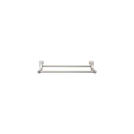 Top Knobs [AQ9BSN] Die Cast Zinc Double Towel Bar - Aqua Series - Brushed Satin Nickel Finish - 24" C/C - 25 1/4" L