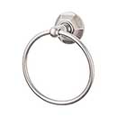 Top Knobs [ED5APB] Die Cast Zinc Single Towel Ring - Edwardian Hex Series - Antique Pewter Finish