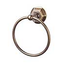 Top Knobs [ED5GBZB] Die Cast Zinc Single Towel Ring - Edwardian Hex Series - German Bronze Finish