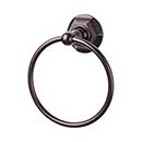 Top Knobs [ED5ORBB] Die Cast Zinc Single Towel Ring - Edwardian Hex Series - Oil Rubbed Bronze Finish