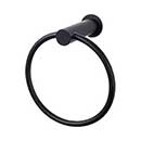 Top Knobs [HOP5BLK] Die Cast Zinc Single Towel Ring - Hopewell Series - Flat Black Finish