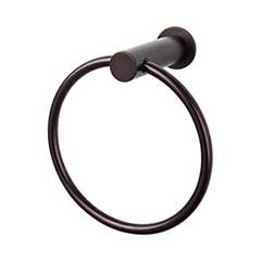 Top Knobs [HOP5ORB] Die Cast Zinc Single Towel Ring - Hopewell Series - Oil Rubbed Bronze Finish