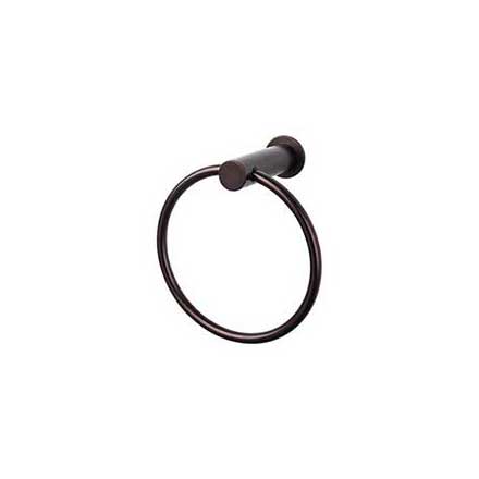 Top Knobs [HOP5ORB] Die Cast Zinc Single Towel Ring - Hopewell Series - Oil Rubbed Bronze Finish