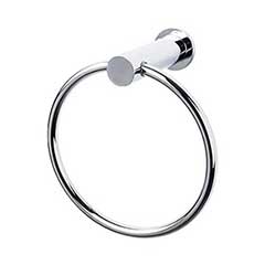 Top Knobs [HOP5PC] Die Cast Zinc Single Towel Ring - Hopewell Series - Polished Chrome Finish