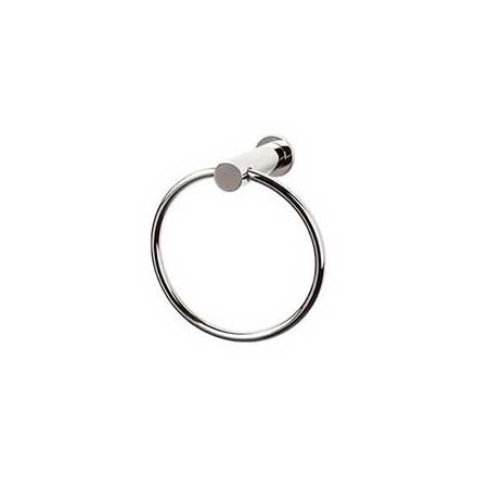 Top Knobs [HOP5PN] Die Cast Zinc Single Towel Ring - Hopewell Series - Polished Nickel Finish