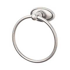 Top Knobs [ED5APC] Die Cast Zinc Single Towel Ring - Edwardian Oval Series - Antique Pewter Finish
