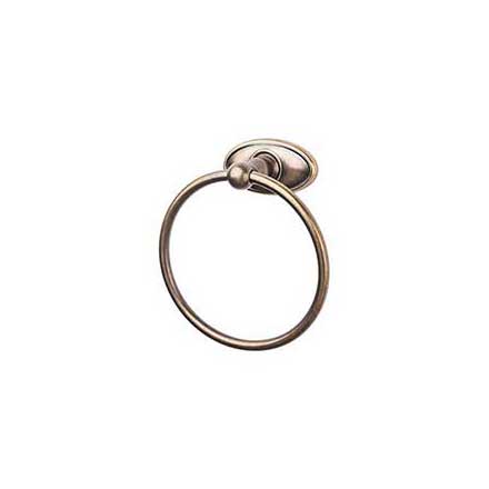 Top Knobs [ED5GBZC] Die Cast Zinc Single Towel Ring - Edwardian Oval Series - German Bronze Finish