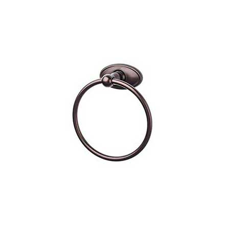 Top Knobs [ED5ORBC] Die Cast Zinc Single Towel Ring - Edwardian Oval Series - Oil Rubbed Bronze Finish