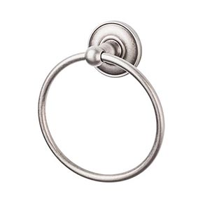 Top Knobs [ED5APD] Die Cast Zinc Single Towel Ring - Edwardian Plain Series - Antique Pewter Finish