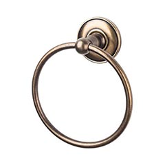 Top Knobs [ED5GBZD] Die Cast Zinc Single Towel Ring - Edwardian Plain Series - German Bronze Finish