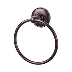Top Knobs [ED5ORBD] Die Cast Zinc Single Towel Ring - Edwardian Plain Series - Oil Rubbed Bronze Finish