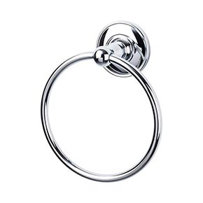 Top Knobs [ED5PCD] Die Cast Zinc Single Towel Ring - Edwardian Plain Series - Polished Chrome Finish