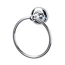 Top Knobs [ED5PCD] Die Cast Zinc Single Towel Ring - Edwardian Plain Series - Polished Chrome Finish