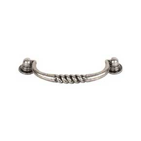 Top Knobs [M18AP] Die Cast Zinc Cabinet Drop Pull - Eton Series - Standard Size - Pewter Antique Finish - 3 3/4" C/C - 4 1/2" L