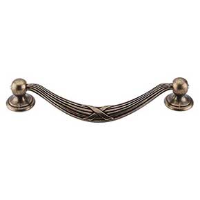 Top Knobs [M933] Die Cast Zinc Cabinet Drop Pull - Ribbon & Reed Series - Oversized - German Bronze Finish - 5 1/16" C/C - 6 1/16" L