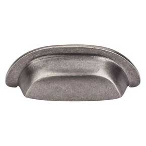 Top Knobs [M1410] Solid Bronze Cabinet Cup Pull - Dakota Cup Series - Silicon Bronze LIght Finish - 3" C/C - 4 3/8" L