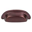 Top Knobs [M1413] Solid Bronze Cabinet Cup Pull - Dakota Cup Series - Mahogany Bronze Finish - 3" C/C - 4 3/8" L