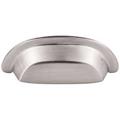 Top Knobs [M2002] Solid Bronze Cabinet Cup Pull - Dakota Cup Series - Brushed Satin Nickel Finish - 3&quot; C/C - 4 3/8&quot; L