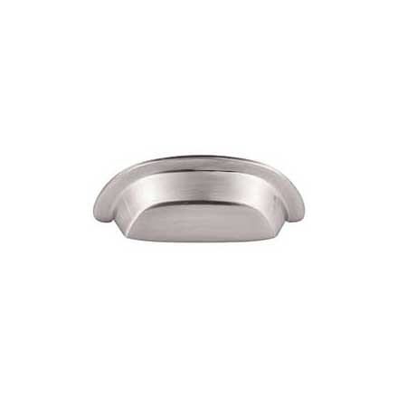 Top Knobs [M2002] Solid Bronze Cabinet Cup Pull - Dakota Cup Series - Brushed Satin Nickel Finish - 3" C/C - 4 3/8" L