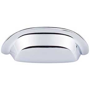 Top Knobs [M2003] Solid Bronze Cabinet Cup Pull - Dakota Cup Series - Polished Chrome Finish - 3" C/C - 4 3/8" L
