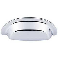 Top Knobs [M2003] Solid Bronze Cabinet Cup Pull - Dakota Cup Series - Polished Chrome Finish - 3&quot; C/C - 4 3/8&quot; L